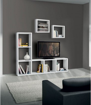 Porta TV bianco frassinato