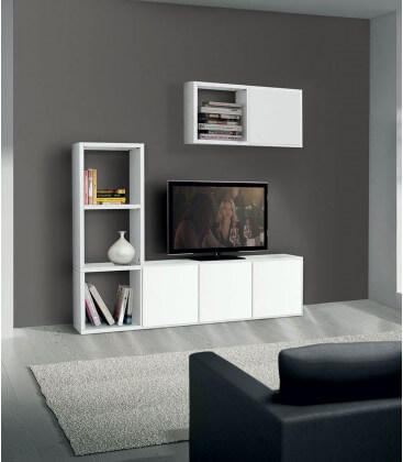 Porta TV bianco frassinato