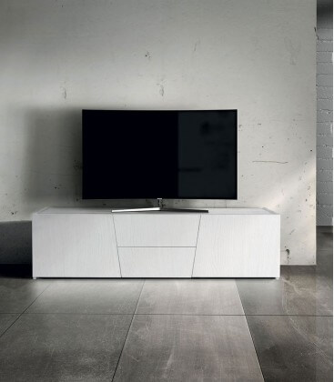 Porta TV in abete bianco spazzolato