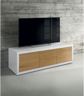 Porta TV Moderno in Legno bianco frassinato