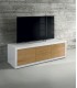 Porta TV Moderno in Legno bianco frassinato