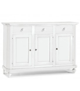 Credenza in legno arte povera 3 porte 3 cassetti