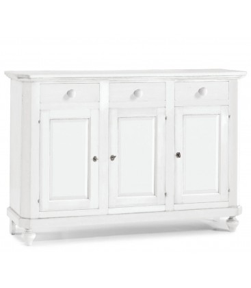 Credenza in legno arte povera 3 porte 3 cassetti