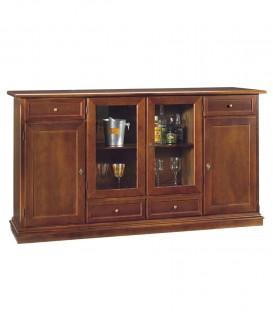 Credenza in legno arte povera 4 porte 4 cassetti