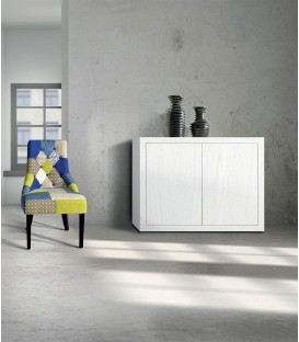 Credenza Moderna 2 Ante bianco frassinato