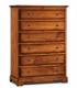 Cassettiera in legno Noce 6 cassetti Zoccolo Aperto