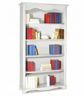 Libreria classica in legno 4 ripiani zoccolo aperto