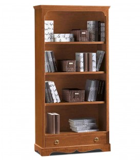 Libreria in legno classica 3 ripiani Noce