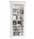 Libreria classica in legno 5 ripiani bianco opaco