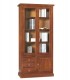 Libreria 2 ante + 3 cassetti e anta chiusa in legno Noce