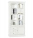 Libreria 2 ante + 3 cassetti e anta chiusa in legno Bianco Opaco