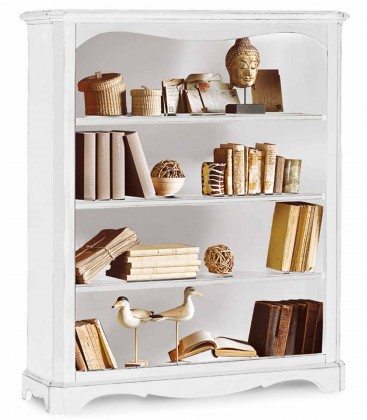 Libreria in legno zoccolo aperto Bianco Opaco