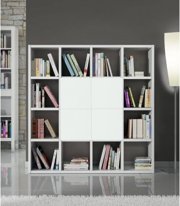 Parete in legno moderna Bianco Frassinato 175