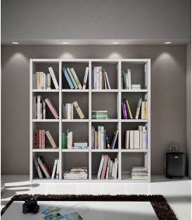 Parete in legno moderna Bianco Frassinato 175