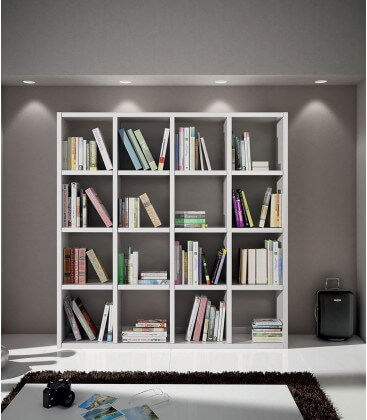 Parete in legno moderna Bianco Frassinato 175