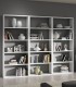 Libreria in legno 5 ripiani moderna Bianco Frassinato 89