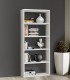 Libreria in legno 5 ripiani moderna Bianco Frassinato 89