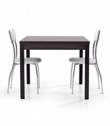Tavolo legno quadrato apertura a libro Rovere Wengé