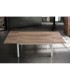 Tavolo moderno allungabile con piano in legno naturale