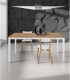 Tavolo moderno allungabile bianco e rovere
