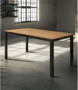 Tavolo rovere con struttura in metallo