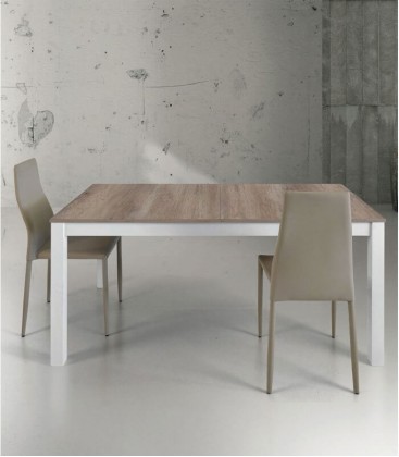 Tavolo allungabile in legno bicolore