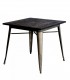 Tavolo in metallo con piano in legno Nero Tolix