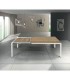 Tavolo rovere nodato con struttura in metallo