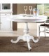 Tavolo in legno allungabile rotondo Bianco Opaco