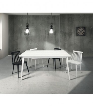 Tavolo in Legno design moderno allungabile Bianco
