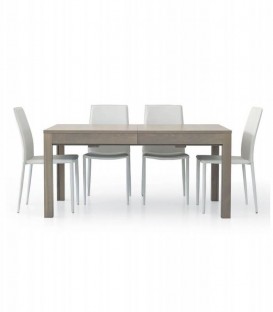 Tavolo in legno allungabile moderno Rovere Grigio