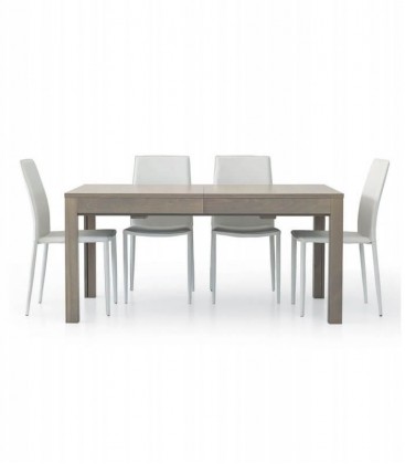 Tavolo in legno allungabile moderno Rovere Grigio