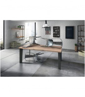 Tavolo design Moderno in legno metallo Naturale