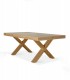 Tavolo Rovere Consumato con Gambe Incrociate ad X