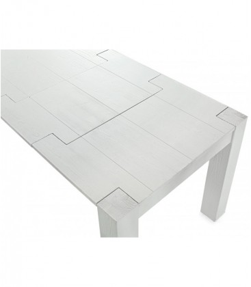 Tavolo da Pranzo Legno Abete Bianco