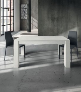 Tavolo Rovere Spazzolato bianco allungabile