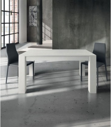 Tavolo Rovere Spazzolato bianco allungabile