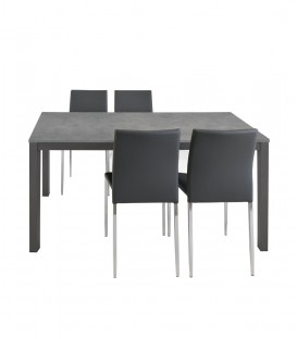 Tavolo allungabile grigio moderno