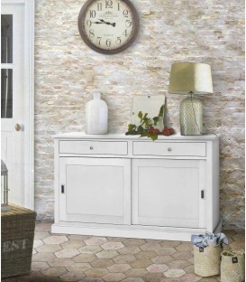 Credenza in legno 2 ante scorrevoli 2 cassetti