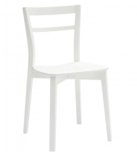 Sedia moderna bianca in legno