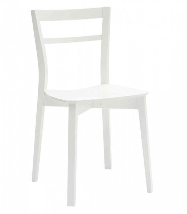 Sedia moderna bianca in legno