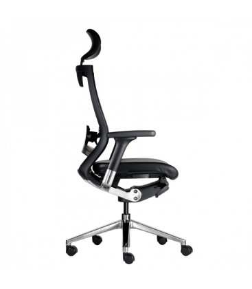 Sedia Nera con schienale alto da ufficio