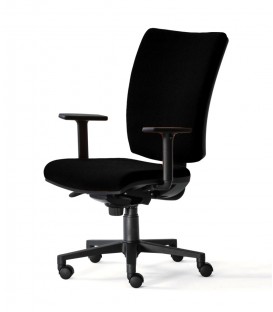 Sedia Nera con schienale alto da ufficio
