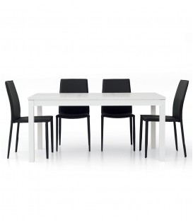 Tavolo allungabile design moderno Bianco frassinato