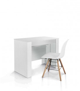 Consolle Tavolo 90 x 50 Nobilitato Bianco Allungabile 12 posti