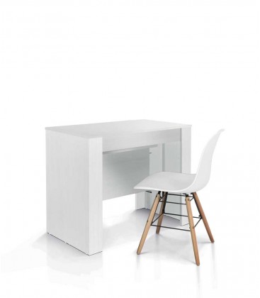 Consolle Tavolo 90 x 50 Nobilitato Bianco Allungabile 12 posti
