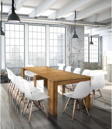 Consolle Tavolo Legno Bianco Consumato Allungabile