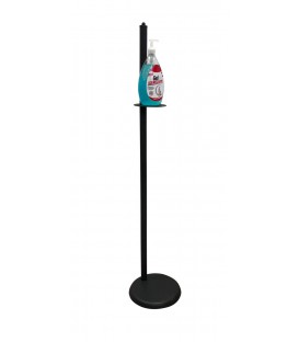 Colonnina Porta Dispenser in ferro base tonda per Igienizzante Gel Mani