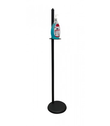 Colonnina Porta Dispenser in ferro base tonda per Igienizzante Gel Mani
