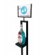 Piantana Porta Dispenser con Display Informativo per Igienizzante Mani